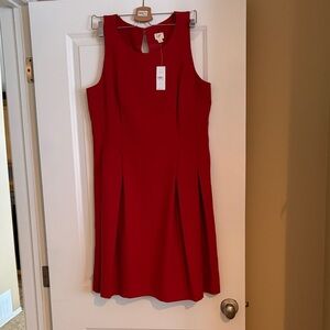 LOFT Red Sleeveless Mini Dress